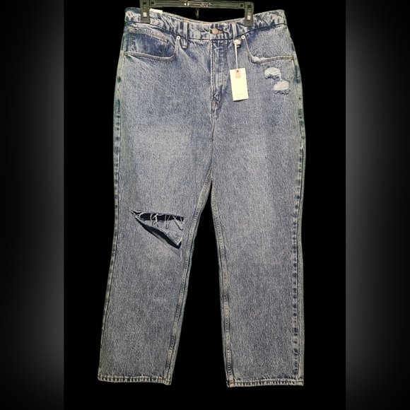 Good American NWT '90s Vintage Straigh Jeans Size 15 - 36 Waist 28 Inseam - Picture 3 of 7